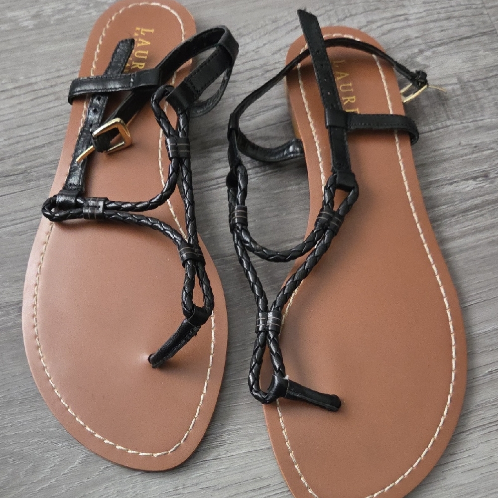 Black Braided Sandals